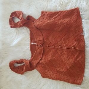 Free People Riviera Button-Up Corset Top